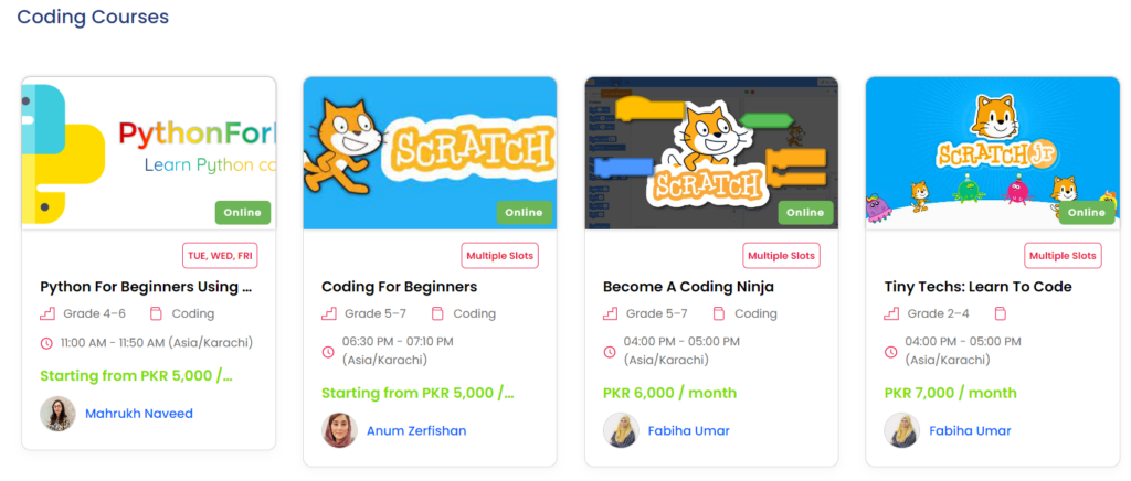 Coding courses online